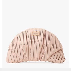 NWT Kate Spade Patisserie Pleated 3d Croissant Clutch / Croissant Purse